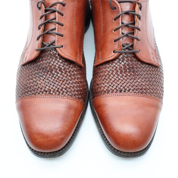 Allen Edmonds Lauderdale Men's 10 D Woven Cap Toe Derby Oxford Dress Shoes USA - Picture 11 of 11